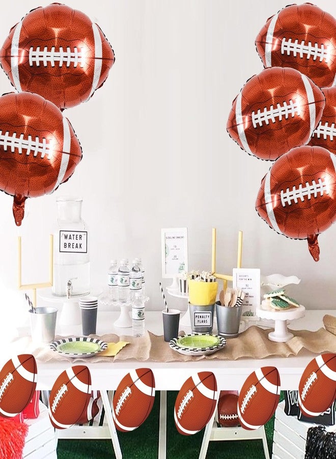 Vuzvuv 18Pcs Football Balloons,18 Inch Football Foil Balloons Football Party Balloons Decorations for Sports Themed Party Tailgate Game Day Football Themed Birthday Party Supplies - Image 4